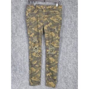 Judy Blue‎ Camouflage Distressed Skinny Jeans Size 11/30 Camo Print Denim Casual